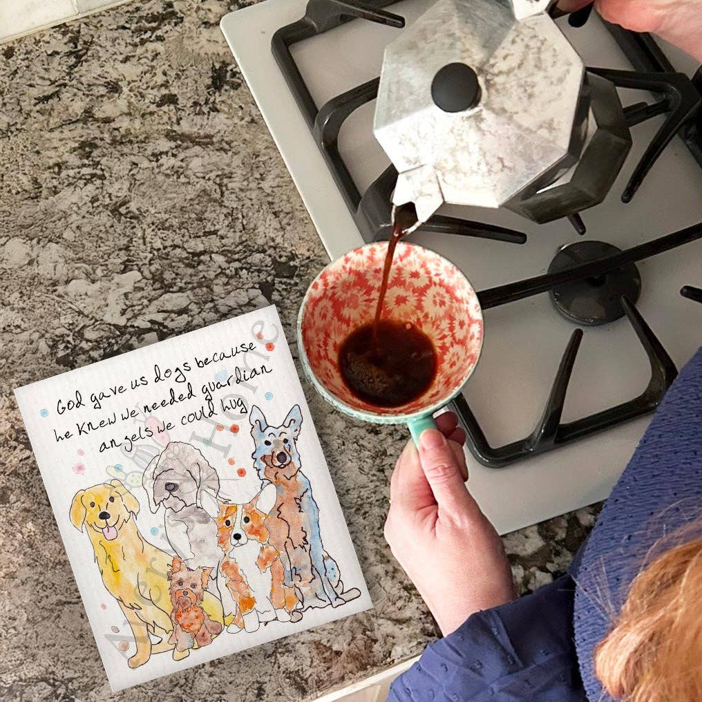 Swedish Dishcloth-Guardian Angel Dog