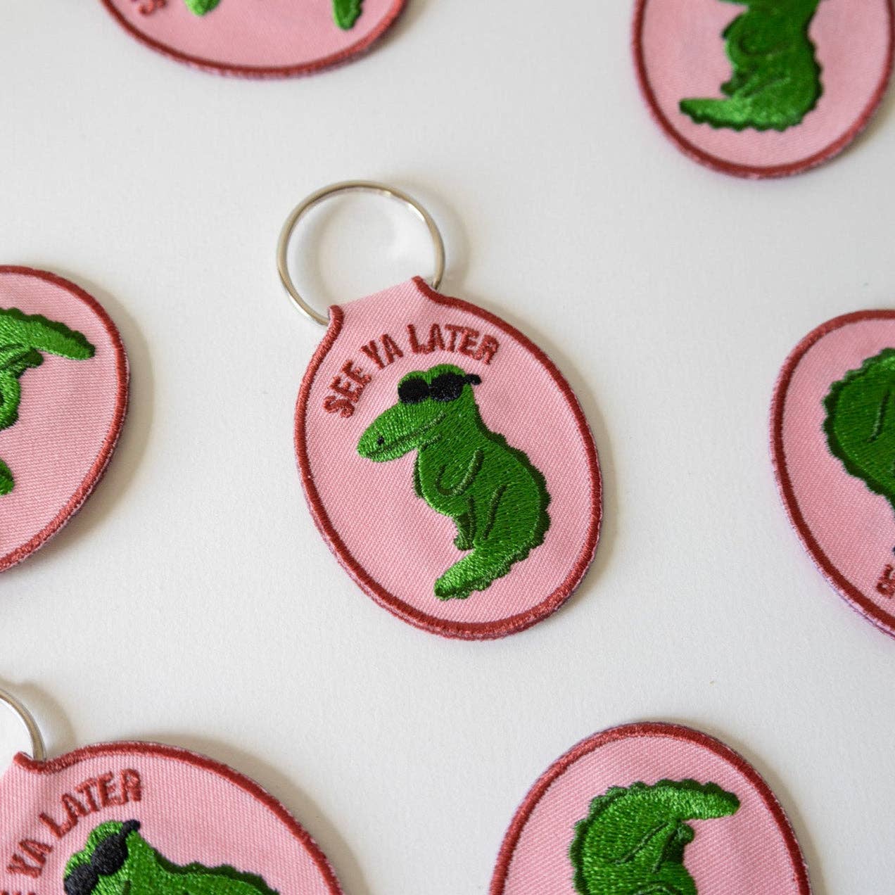 Later Gator Embroidered Keychain