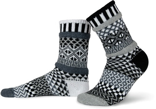 Mismatched Crew Socks-Midnight