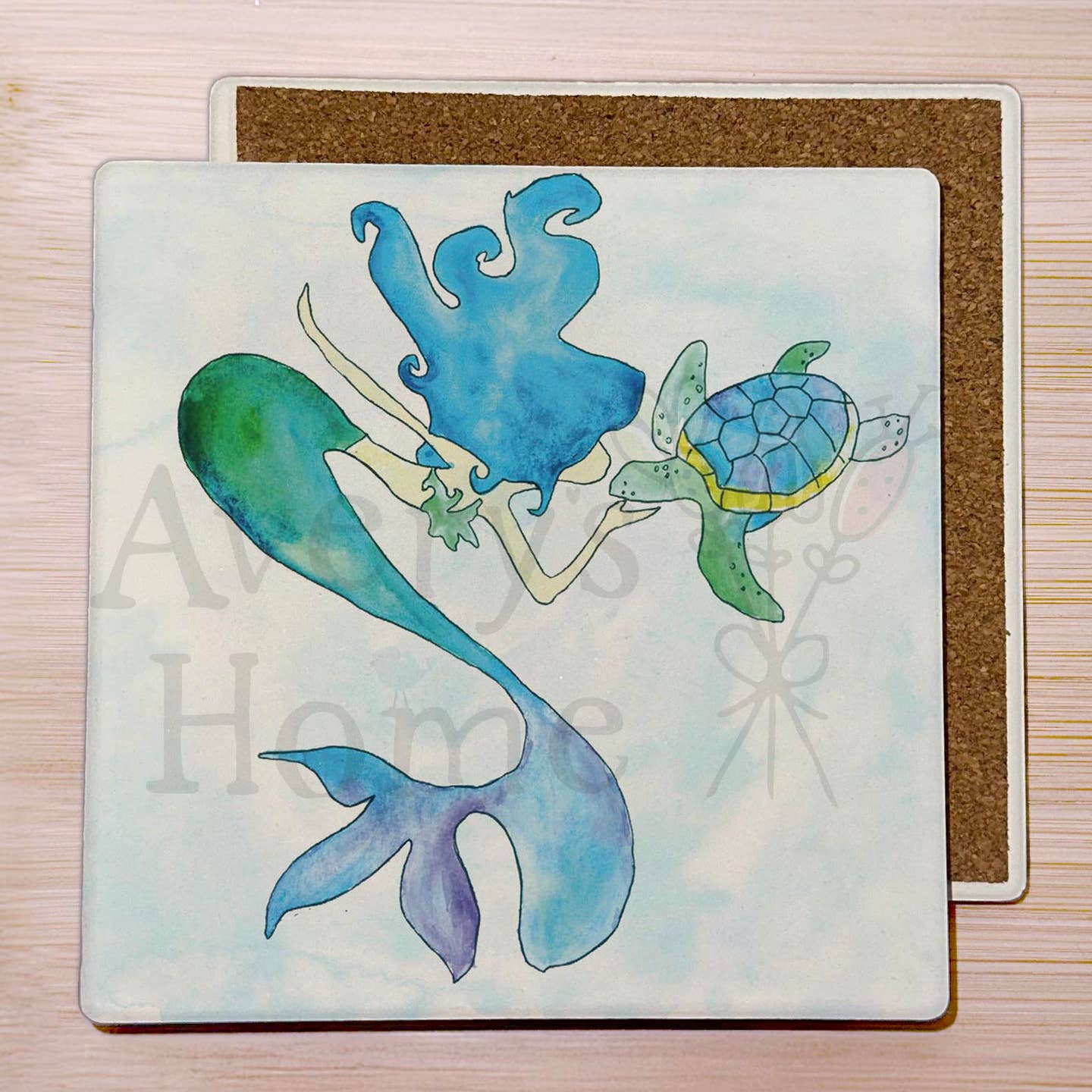 Coaster-Mermaid & Turtle