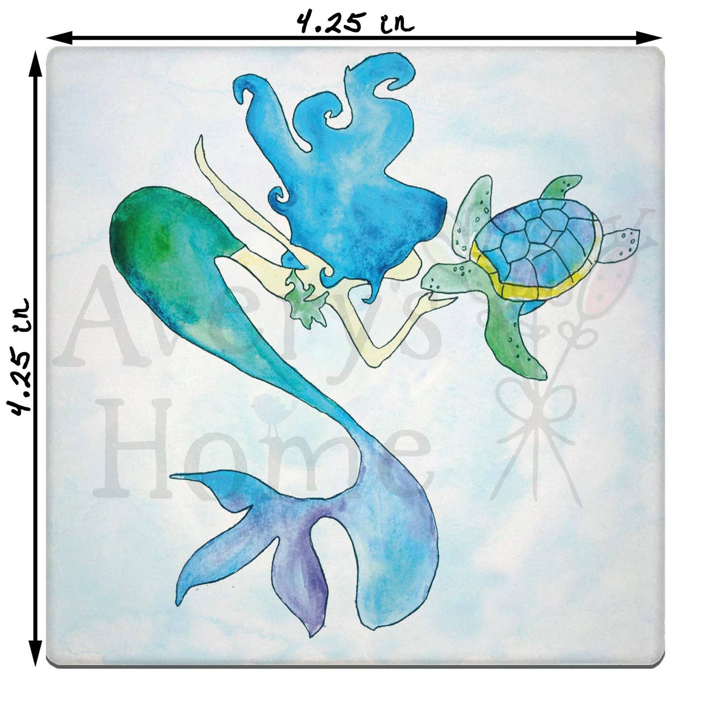 Coaster-Mermaid & Turtle