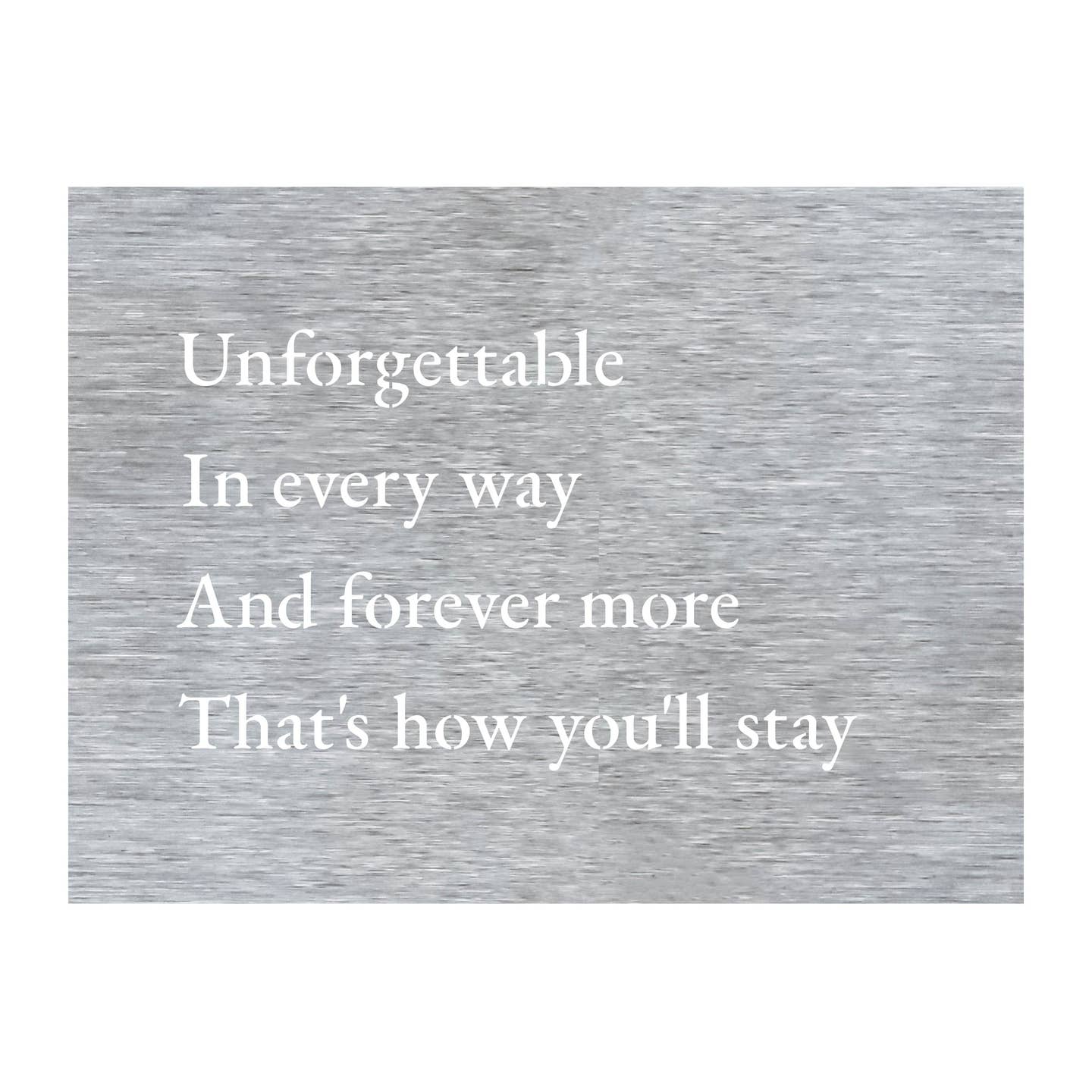 Unforgettable in Every Way Wall Art