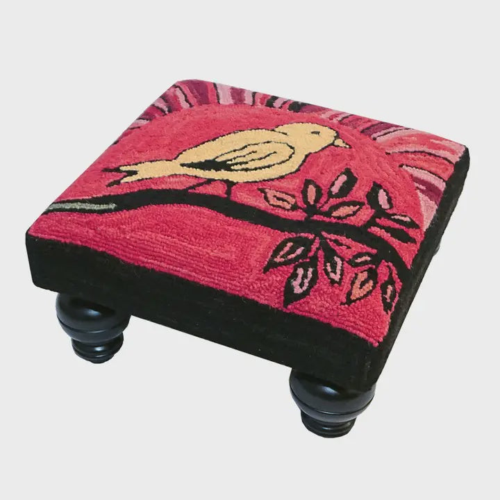 Birds & Blooms Footstool