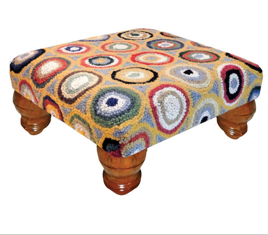 Blue Pennies Footstool