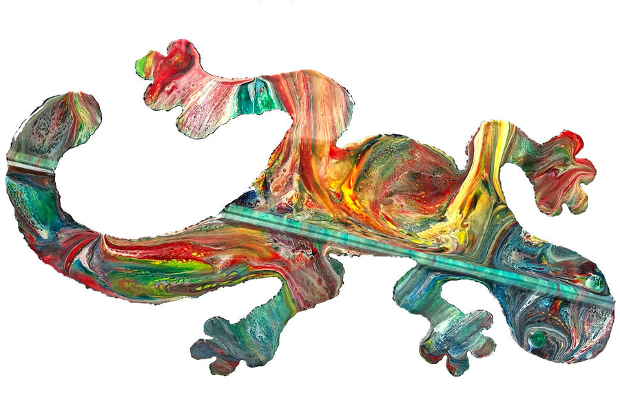 Gecko Tin Roof Wall Art