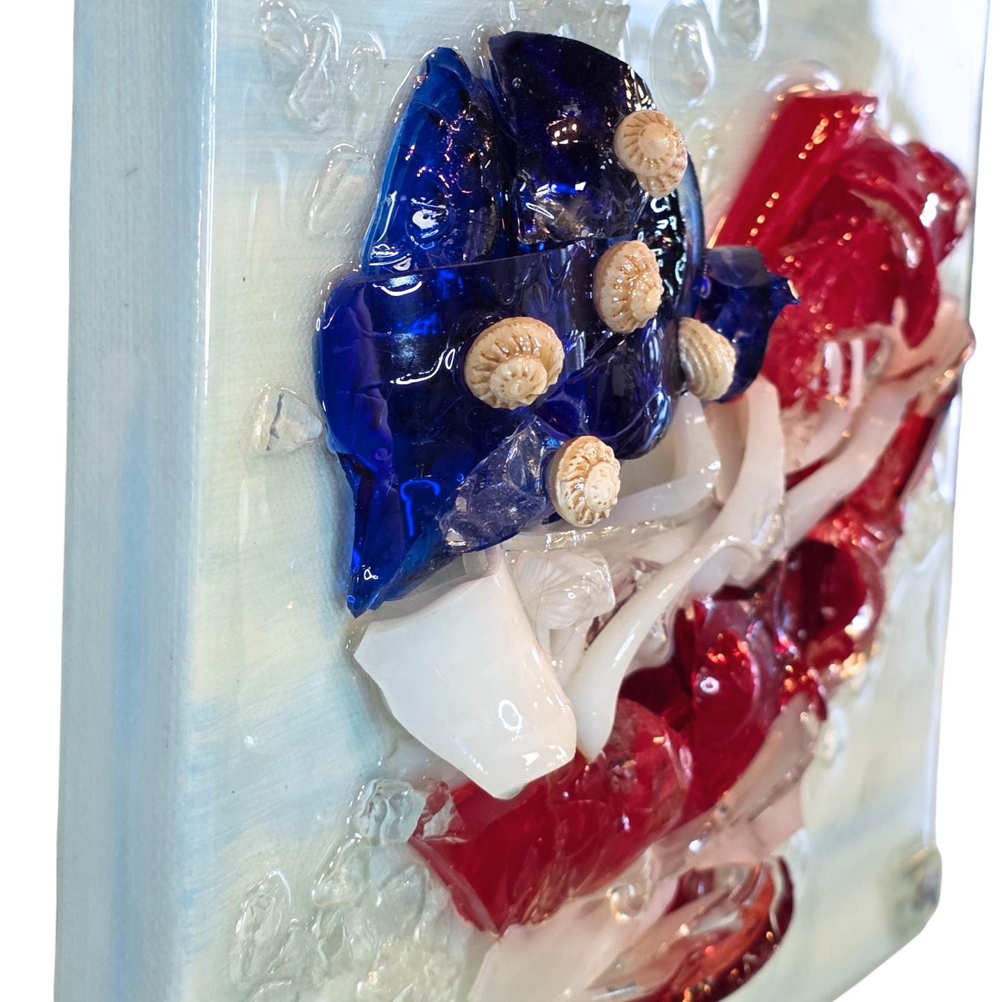 Shattered Glass Heart-RWB