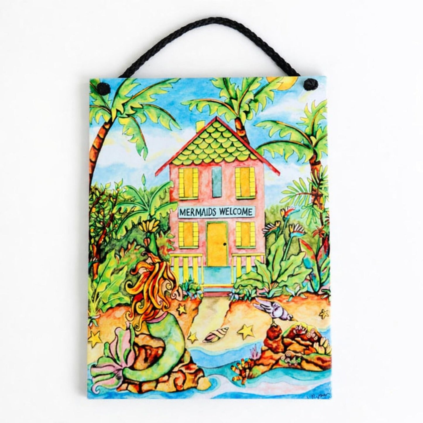 Mermaids Welcome Tile