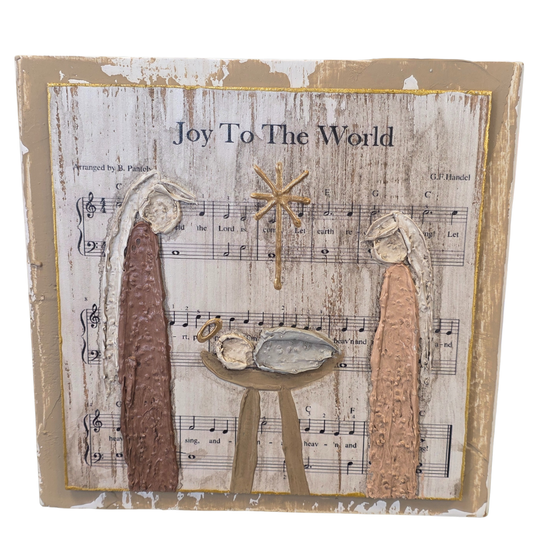 Sheet Music Art-Lg Nativity