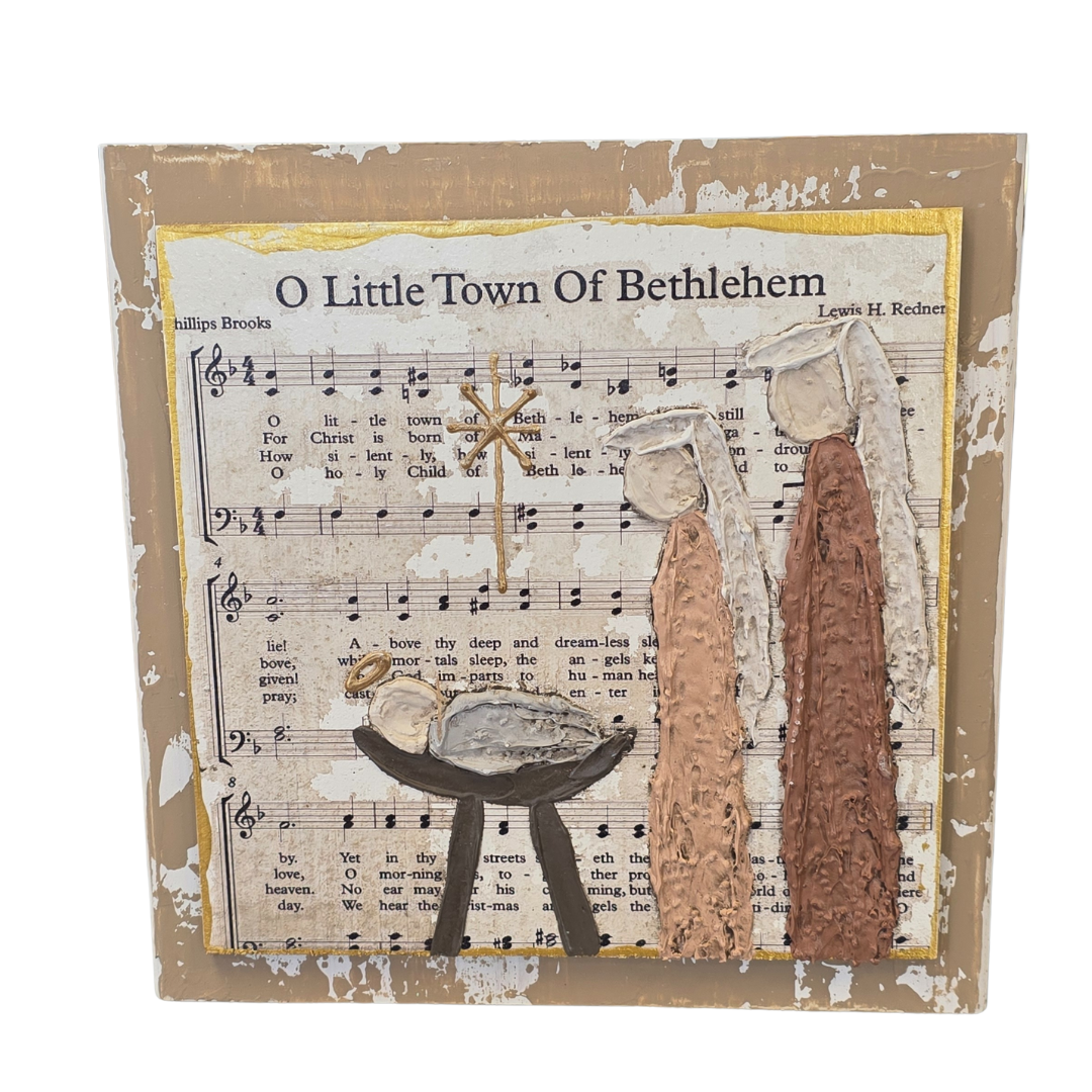 Sheet Music Art-Lg Nativity