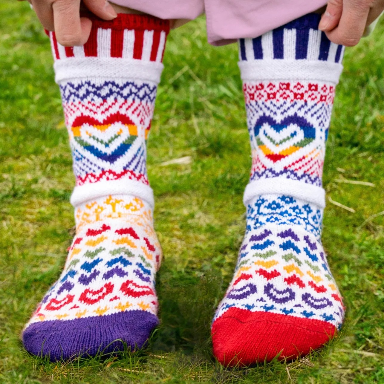 Mismatched Crew Socks-Love