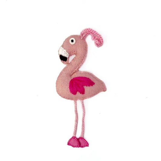 Wool Ornament-Flamingo