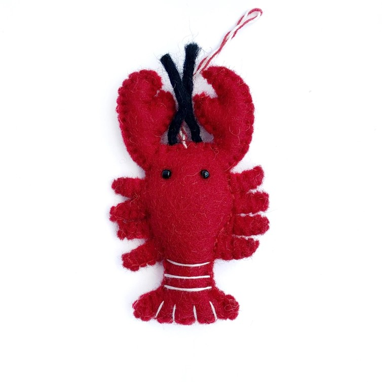 Wool Ornaments-Lobster