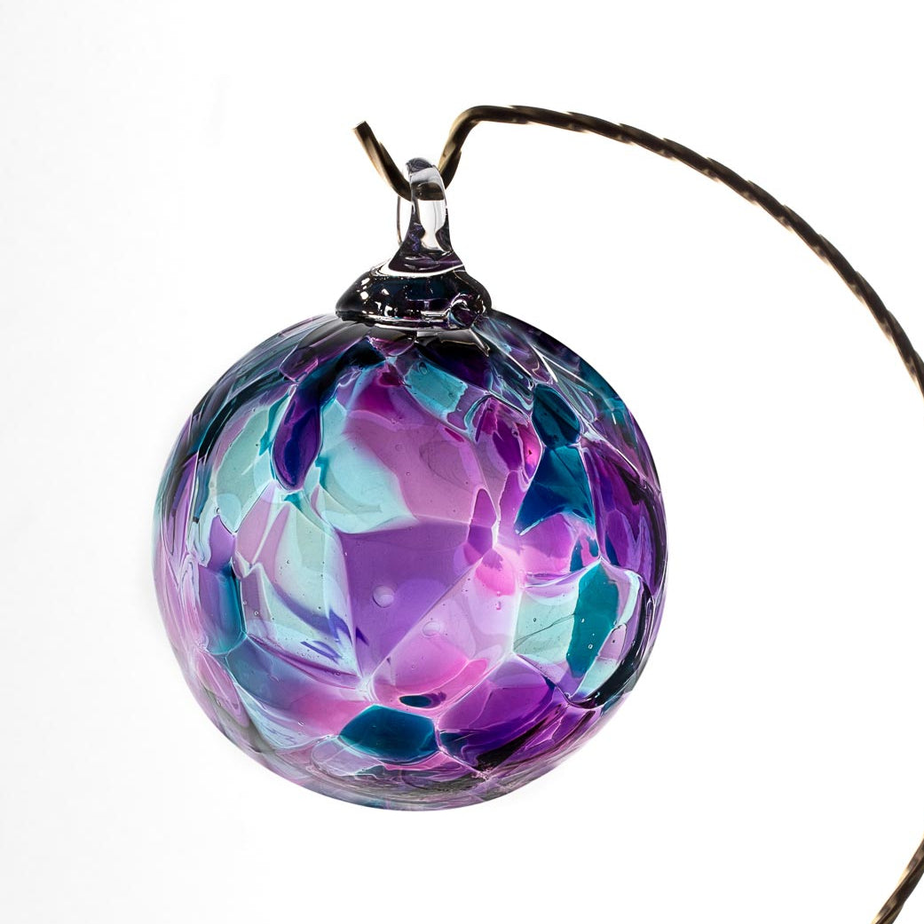 Blown Glass Ornament-Purple Rain