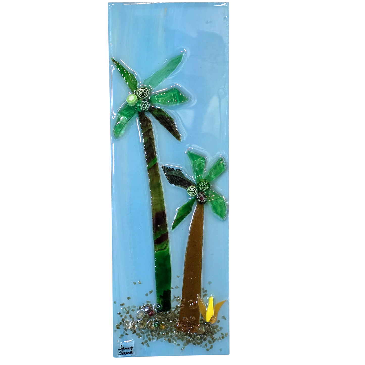 Shattered Glass Art-Palm Tree