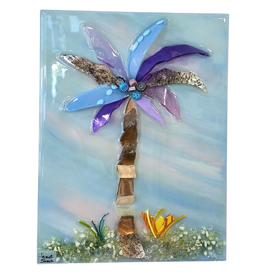 Shattered Glass Art-Palm Tree