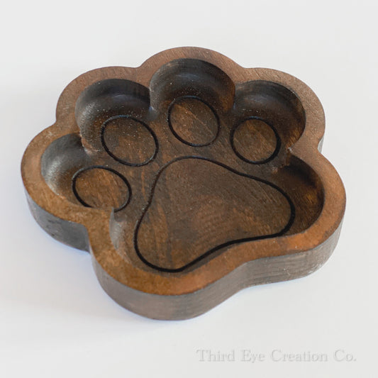 Paw Print Wood Tray