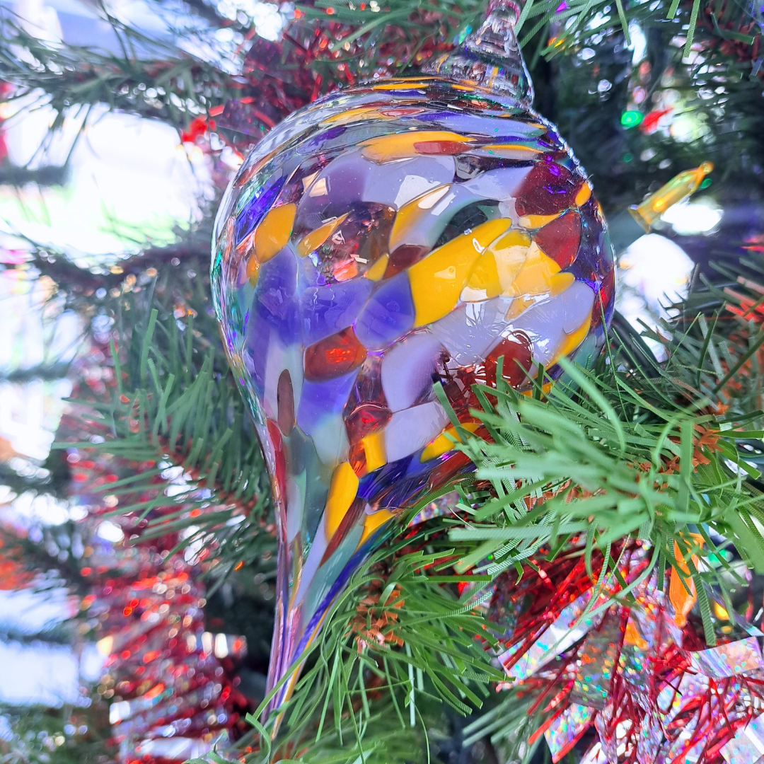 Pointed Blown Glass Ornament