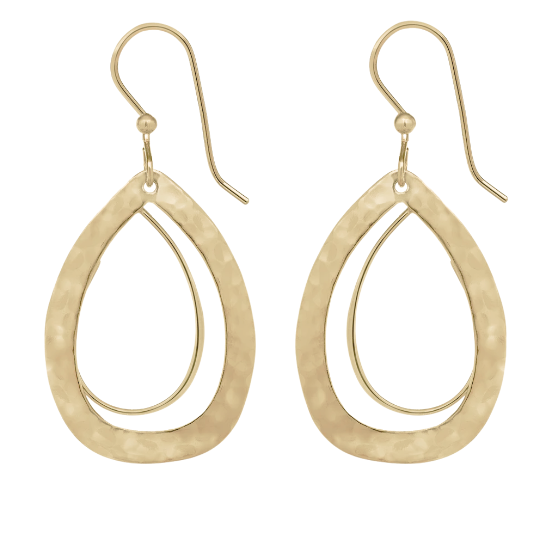 Modern Teardrop Earrings-Gold