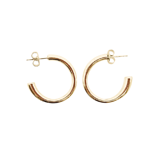 Graduating Hoop Earrings-Gold
