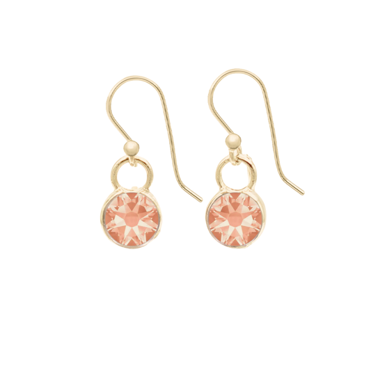 Dainty Crystal Earrings-Gold