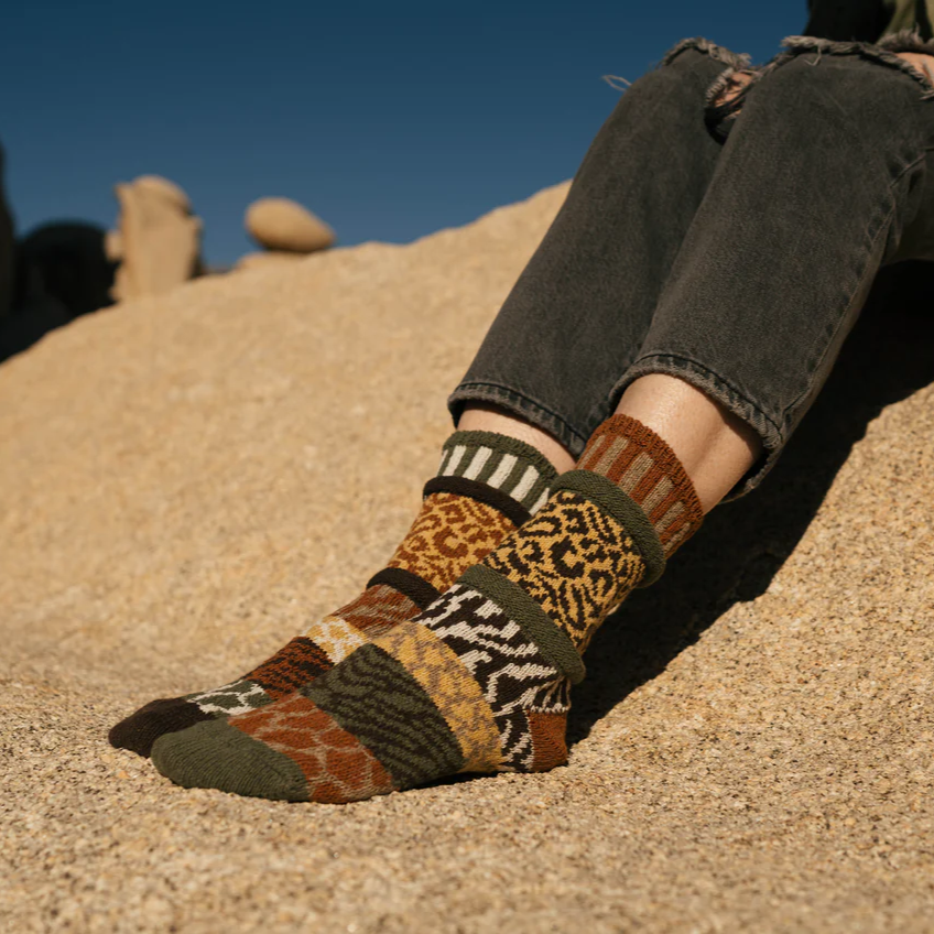 Mismatched Crew Socks-Savanna