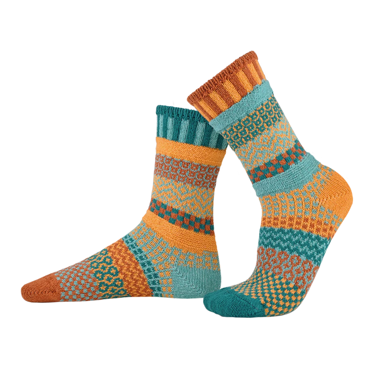 Mismatched Crew Socks-Dune