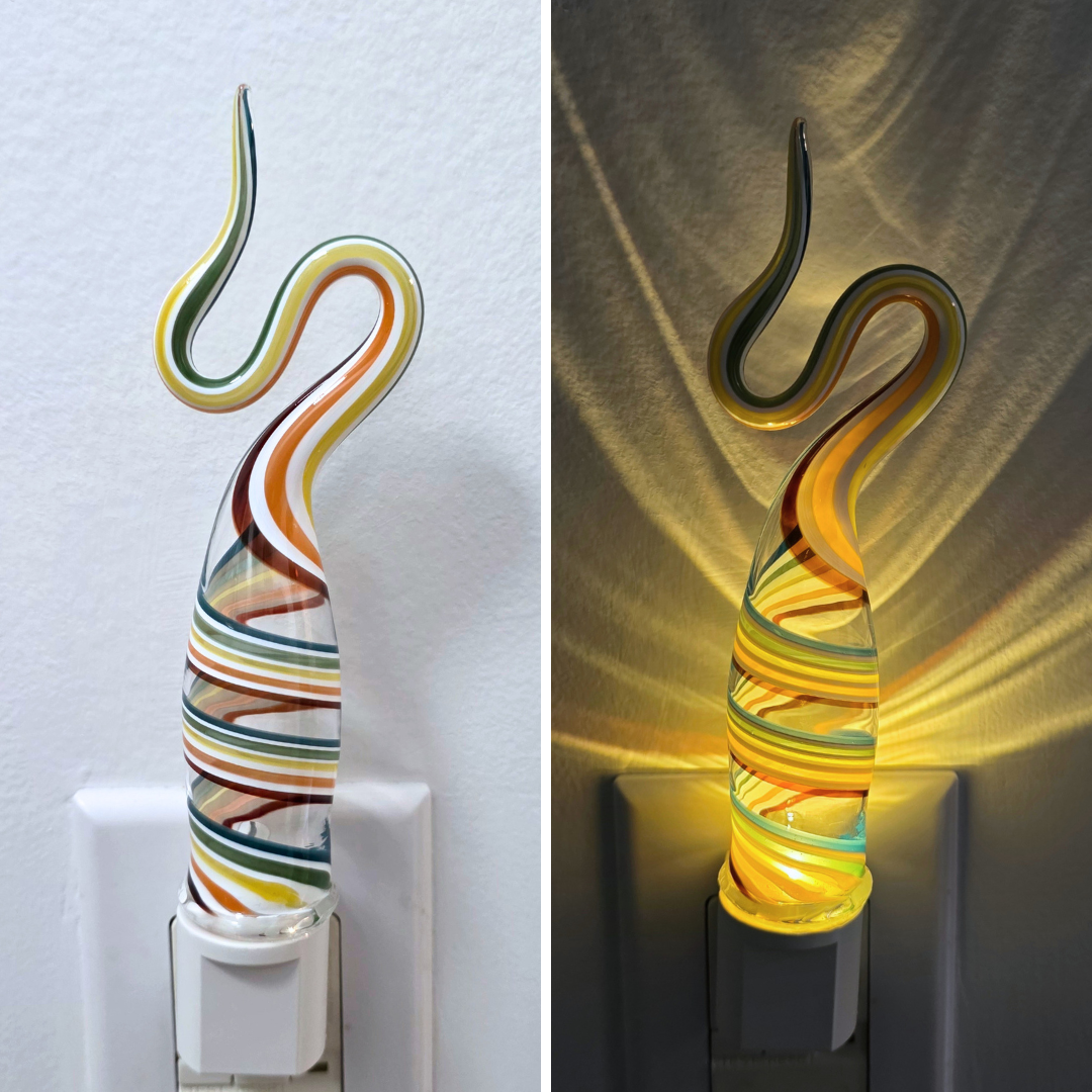 Glass Nightlight-Squiggle