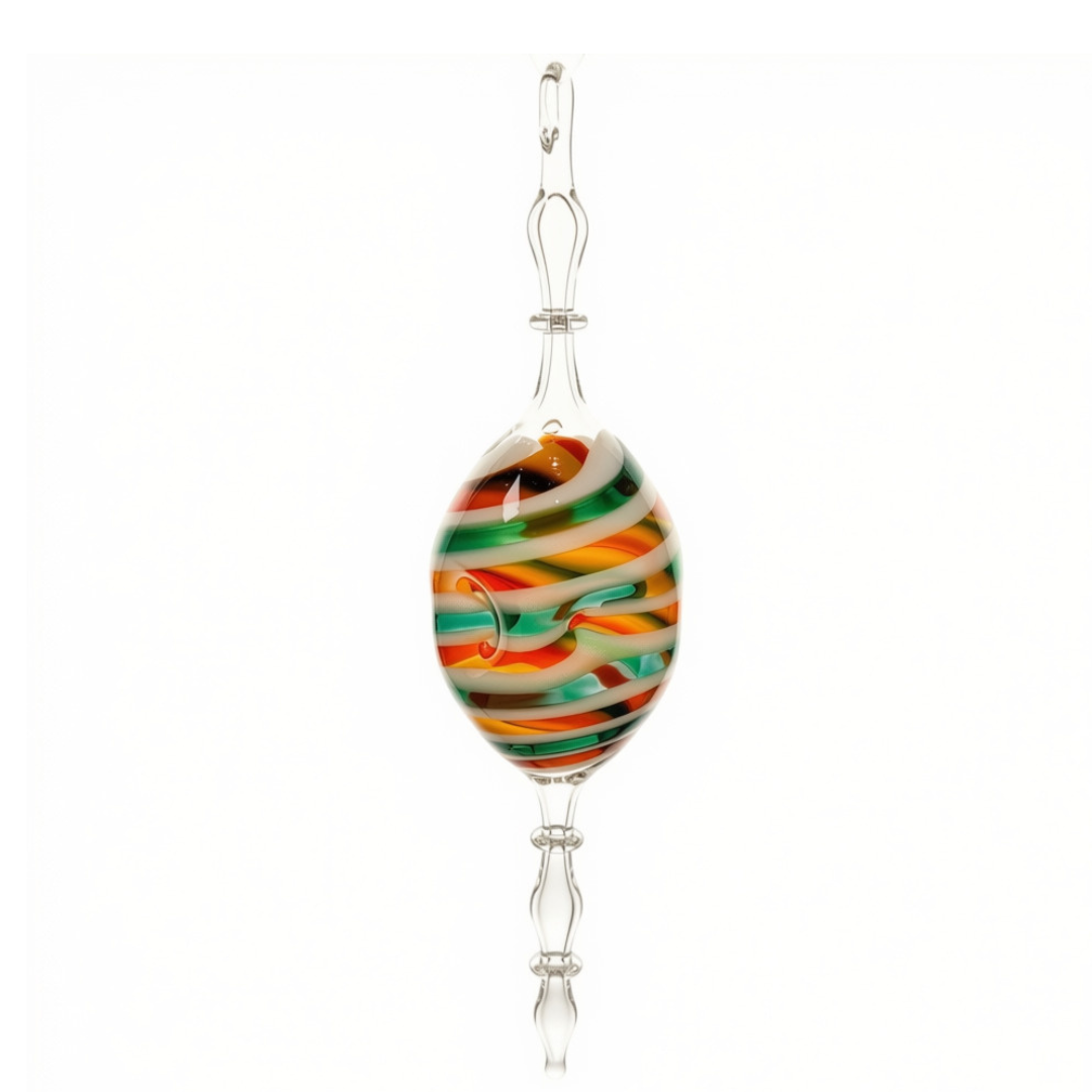 Glass Ornament-Almond Raindrops