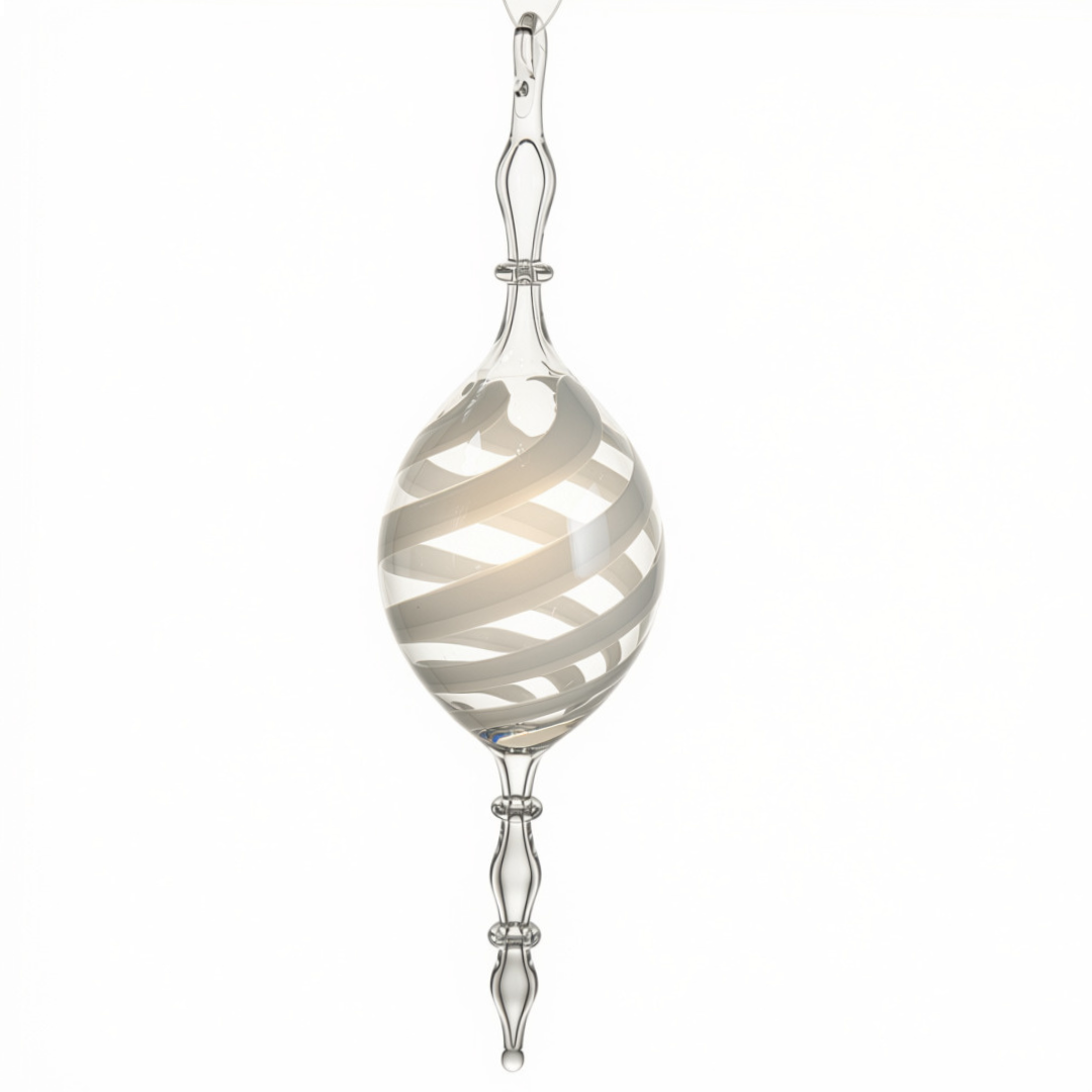 Glass Ornament-Almond Raindrops