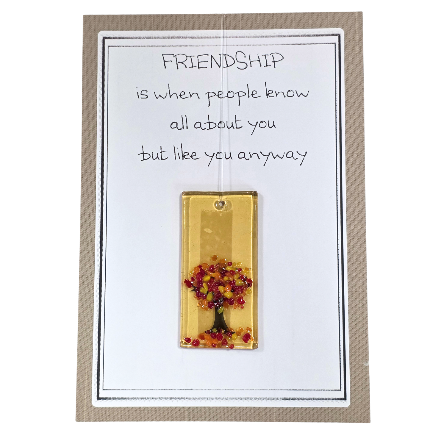 Suncatcher Card-Friendship/Tree