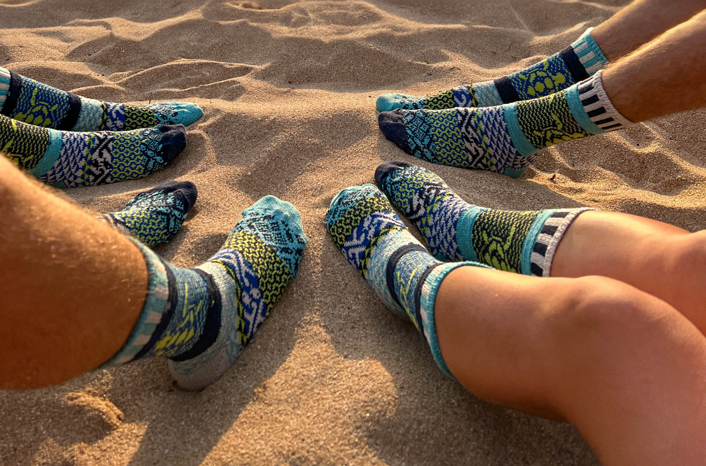 Mismatched Crew Socks-Ocean Turtle