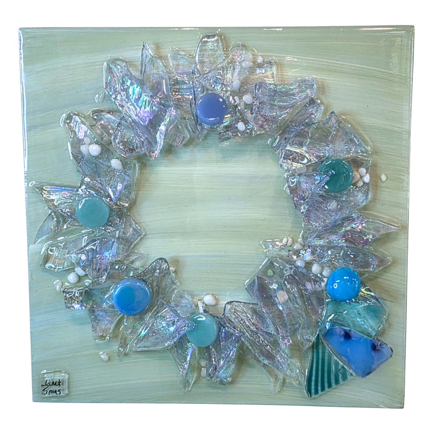 Shattered Glass Wreath-Jolly & Joyful