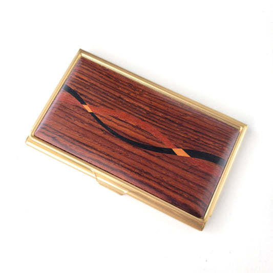 Business Card Case-Cocobolo Inlay