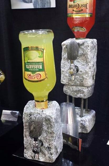 Beverage Dispenser-Grey Granite | Funky Rock Desings | Random Acts of Art | Naples Florida