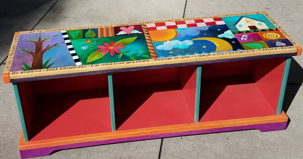 Storage Bench-Colorful Patchwork