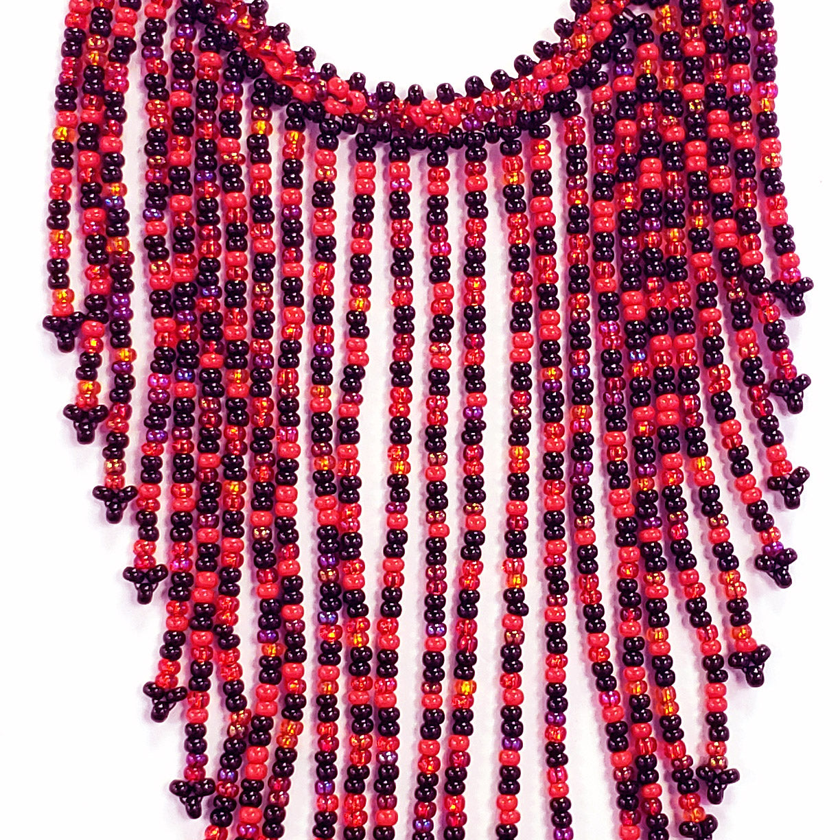 Triangle Fall Beaded Necklace