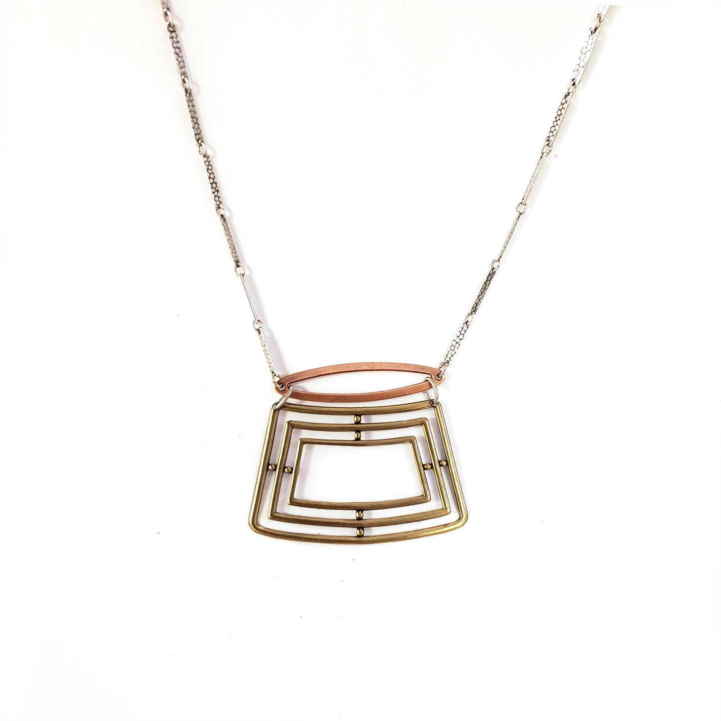 Mid-century Industrial Square Necklace