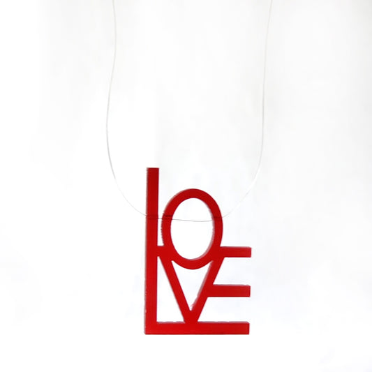 Lucite Love Necklace