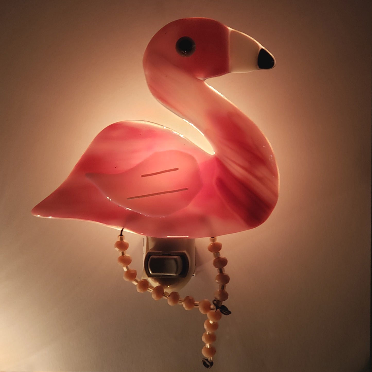 Glass Nightlight-Flamingo
