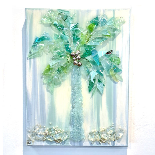 Palm Tree Glass Wall Art