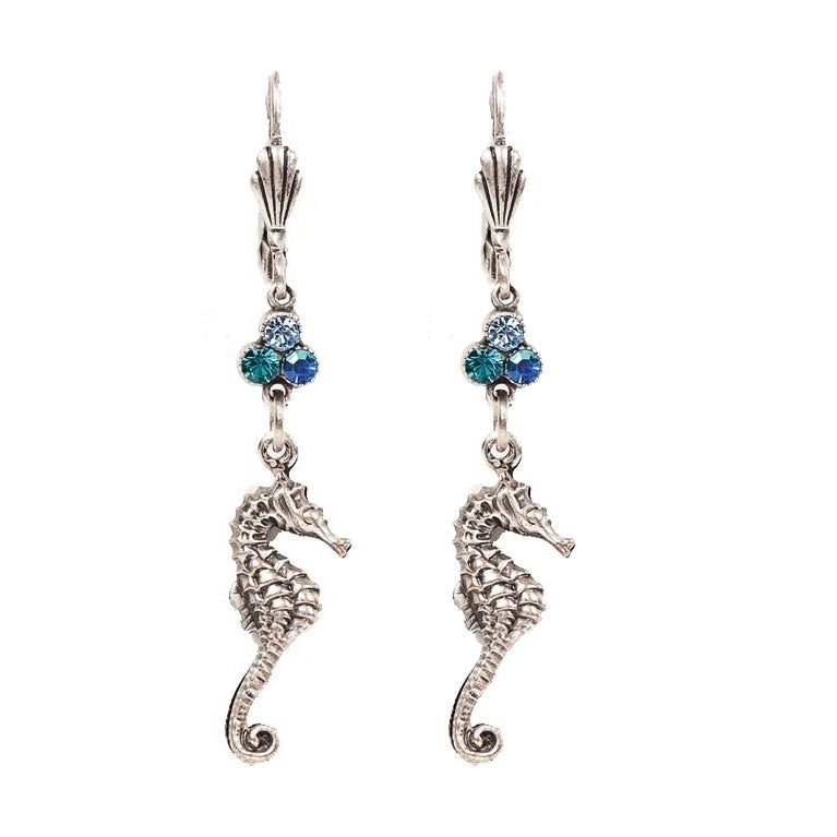 Seahorse & Crystal Earrings