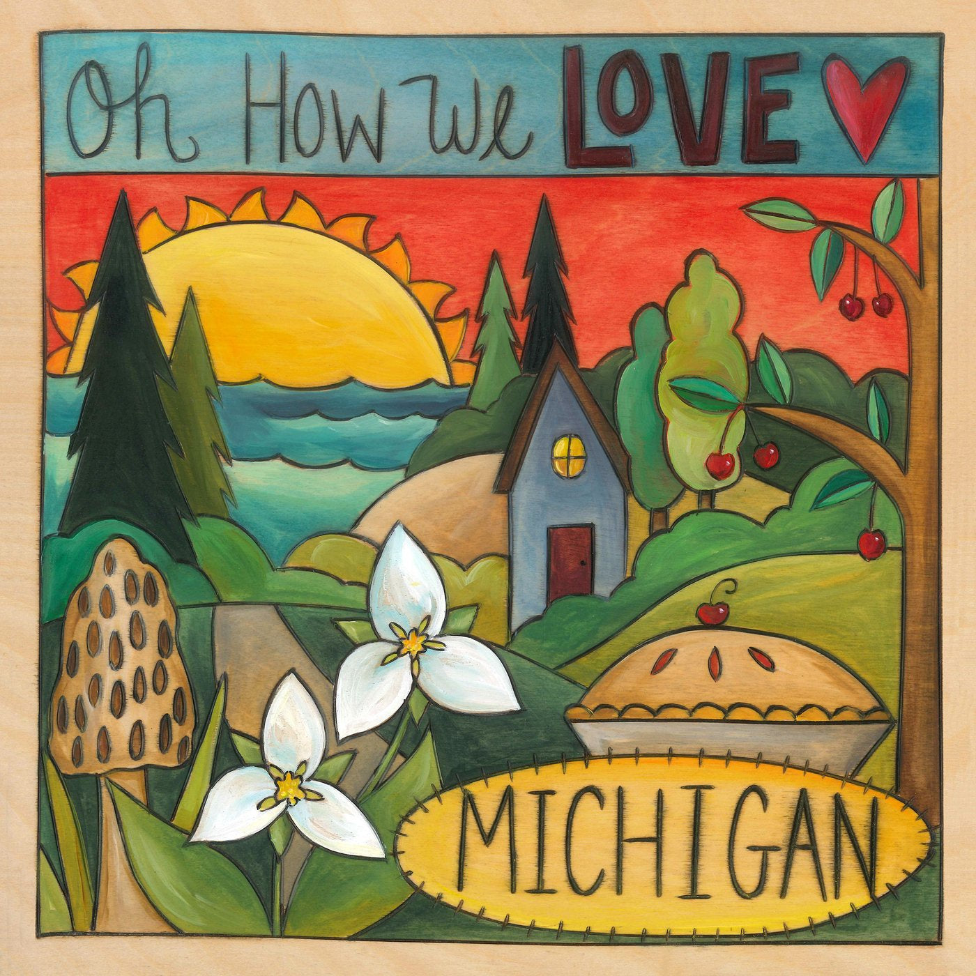Michigan Plaque-Where the Trillium Grow
