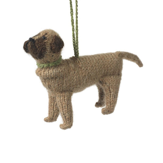 Hand Knit Dog Ornament-Mastiff