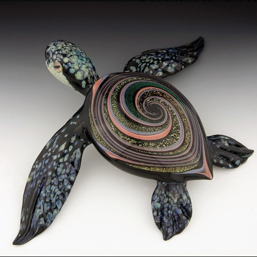 Dichroic Turtle-Black - Random Acts Of Art