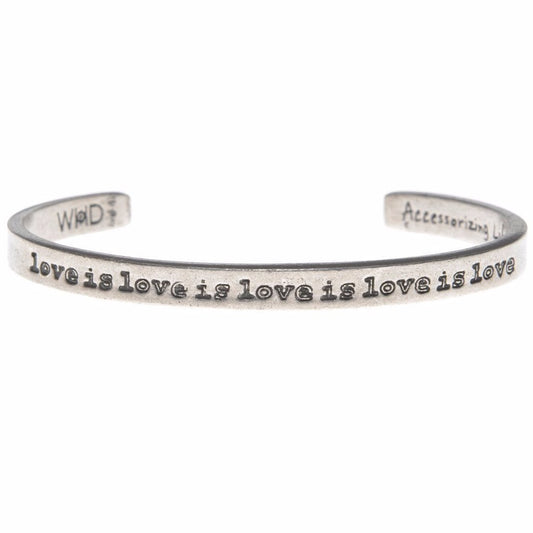 Love is Love Pewter Cuff Bracelet