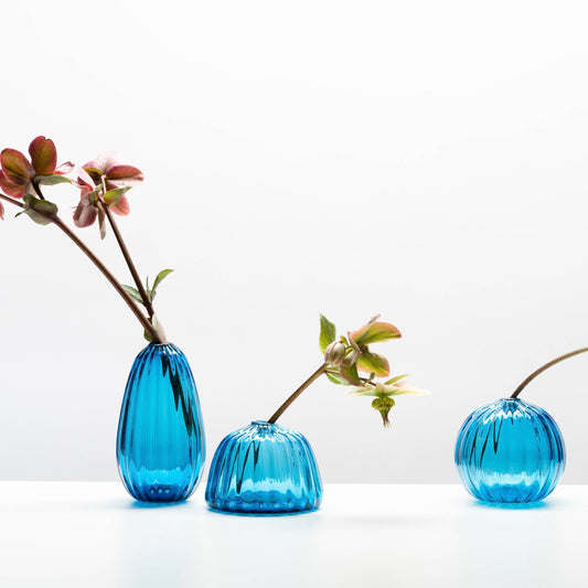 Little Buddies Glass Vases-Aqua