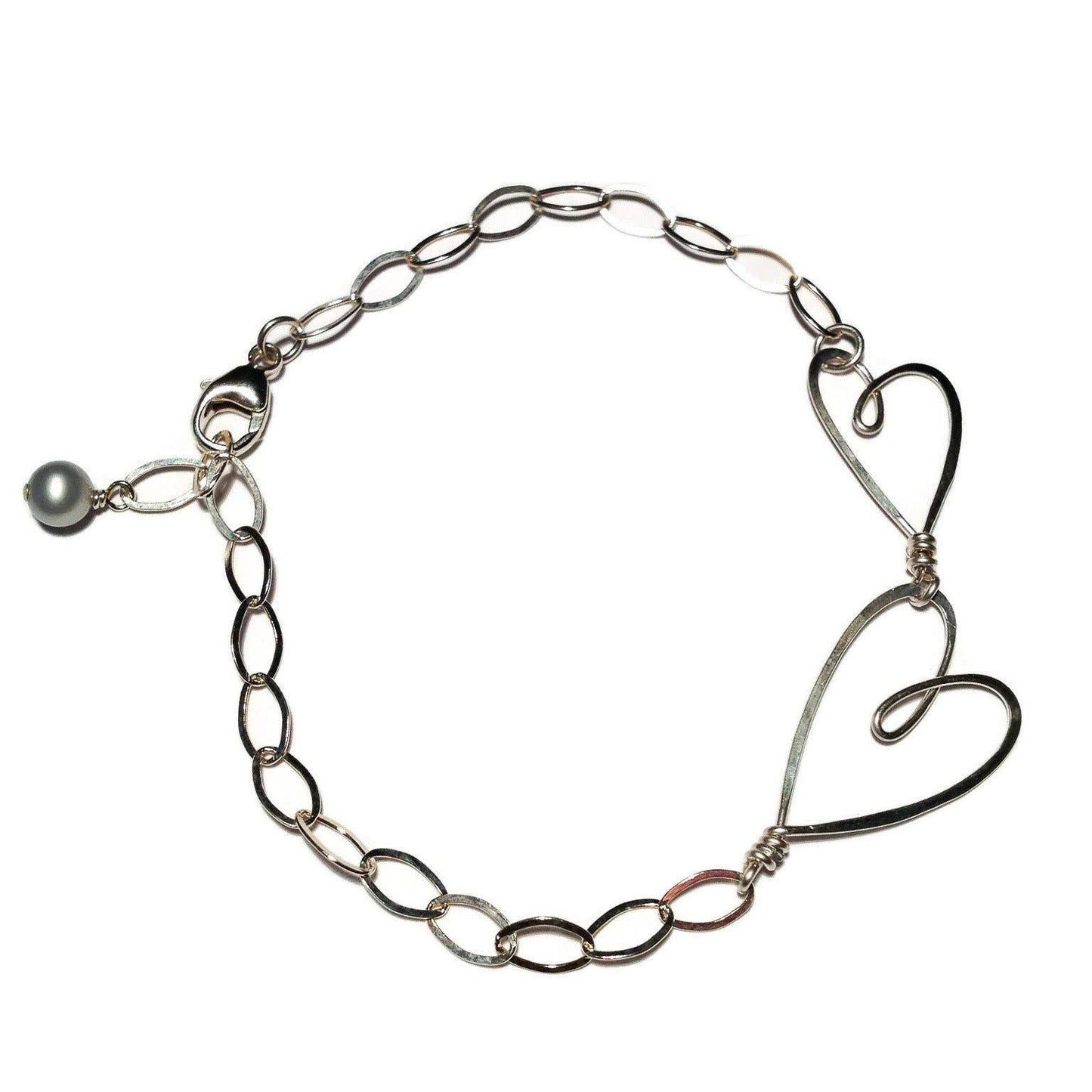 Two Heart Bracelet-Silver