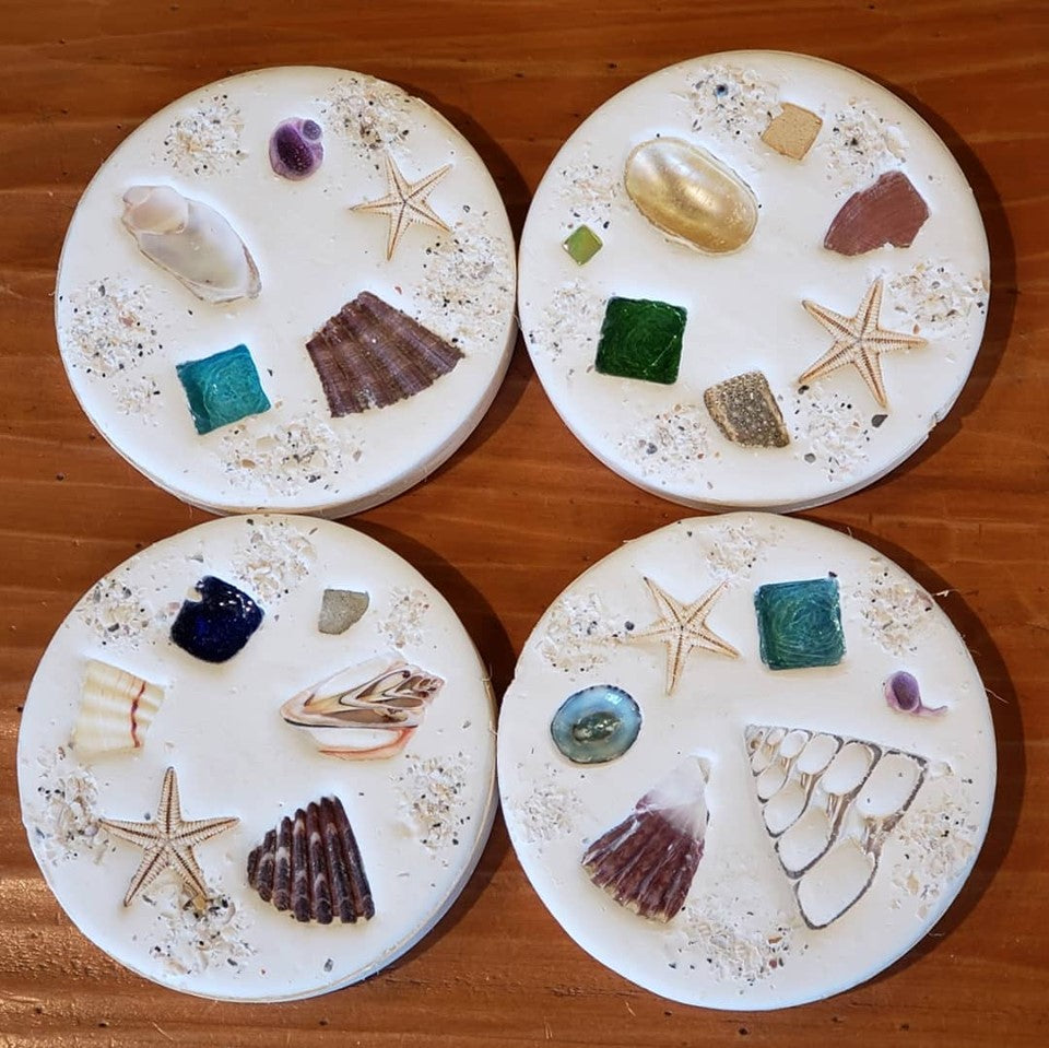 Seashell Coasters-Set of 4
