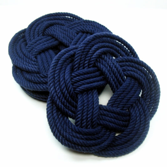 Sailor Knot Coasters-Navy