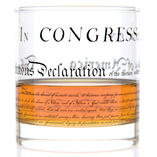 Declaration of Independence Rocks Glass
